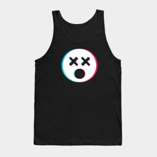 TikTok XO XO confused emoji smiley White Tank Top